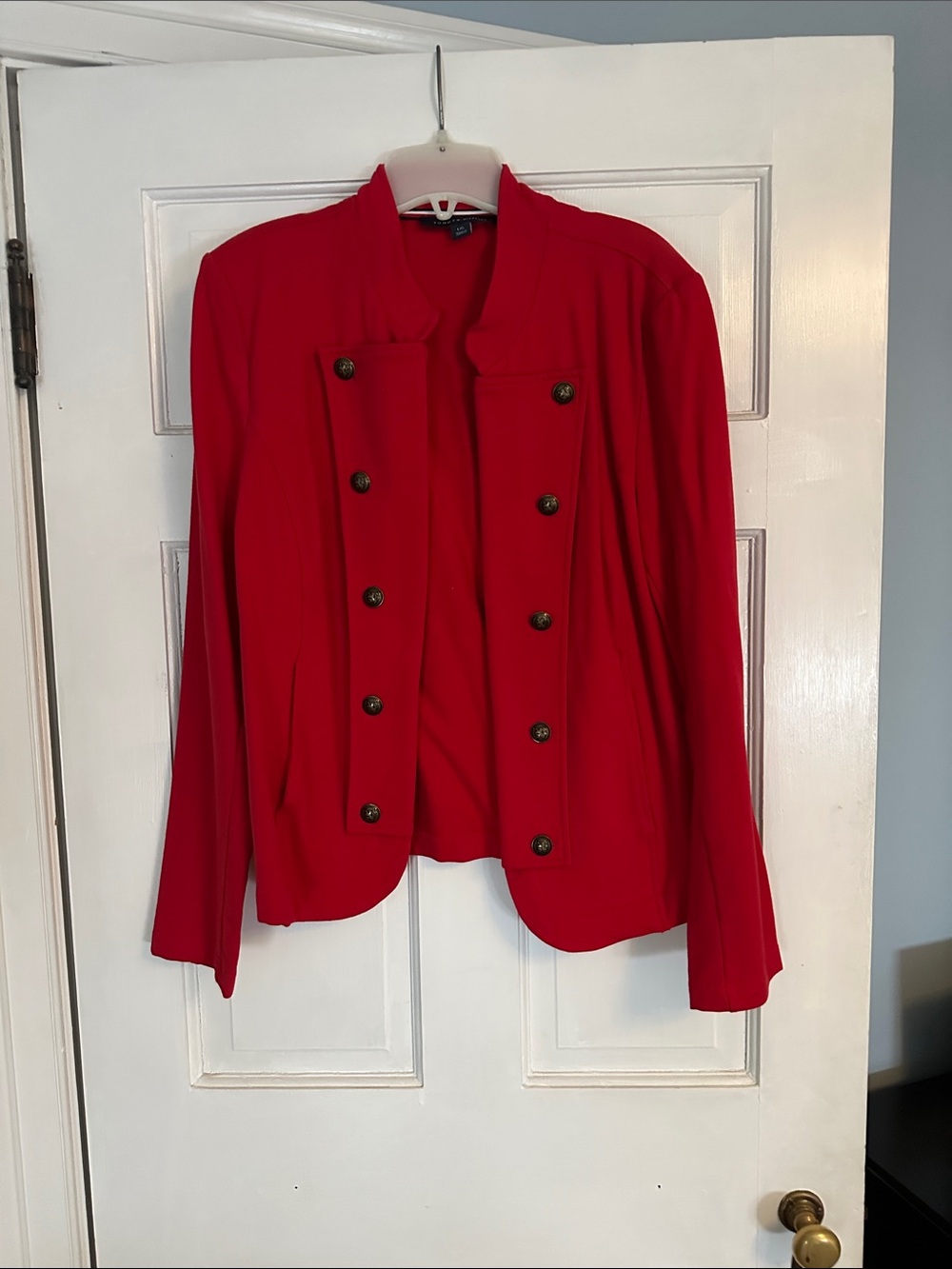 Tommy Hilfiger Red Double-Breasted Blazer